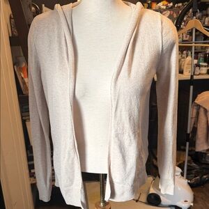 Women's Cream Open-Front hooded Sweater